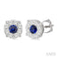 Round Shape Lovebright Gemstone & Diamond Earrings
