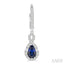 Pear Shape Gemstone & Halo Diamond Earrings