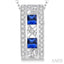 Princess Shape Gemstone & Diamond Pendant