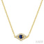 Evil Eye Gemstone & Petite Diamond Fashion Pendant