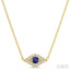 Evil Eye Gemstone & Petite Diamond Fashion Pendant