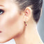 Pear Shape Gemstone & Petite Diamond Huggie Fashion Earrings
