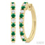 Alternate Gemstone & Diamond Hoop Earrings
