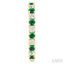 Alternate Gemstone & Diamond Hoop Earrings