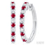 Alternate Gemstone & Diamond Hoop Earrings