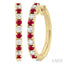 Alternate Gemstone & Diamond Hoop Earrings