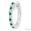 Alternate Gemstone & Diamond Huggie Fashion Earrings