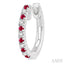 Alternate Gemstone & Diamond Huggie Fashion Earrings