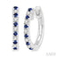 Alternate Gemstone & Diamond Huggie Fashion Earrings