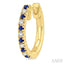 Alternate Gemstone & Diamond Huggie Fashion Earrings