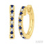 Alternate Gemstone & Diamond Huggie Fashion Earrings
