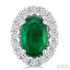 Oval Shape Gemstone & Halo Diamond Earrings