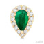 Pear Shape Gemstone & Halo Diamond Earrings