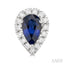 Pear Shape Gemstone & Halo Diamond Earrings