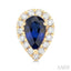 Pear Shape Gemstone & Halo Diamond Earrings