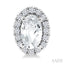 Oval Shape Gemstone & Halo Diamond Earrings