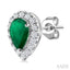 Pear Shape Gemstone & Halo Diamond Earrings