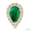 Pear Shape Gemstone & Halo Diamond Earrings