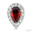 Pear Shape Gemstone & Halo Diamond Earrings