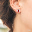 Oval Shape Gemstone & Halo Diamond Earrings