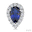 Pear Shape Gemstone & Halo Diamond Earrings