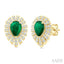 Pear Shape Gemstone & Diamond Earrings