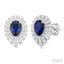 Pear Shape Gemstone & Diamond Earrings