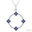 Clover Circle Gemstone & Diamond Pendant