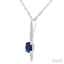 Oval Shape Gemstone & Diamond Pendant