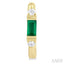 Emerald Shape Gemstone & Diamond Hoop Earrings