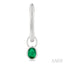 Oval Shape Bezel Set Gemstone Huggie Fashion Earrings