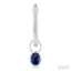 Oval Shape Bezel Set Gemstone Huggie Fashion Earrings