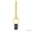 Emerald Shape Bezel Set Gemstone Huggie Fashion Earrings