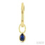 Pear Shape Bezel Set Gemstone Huggie Fashion Earrings