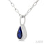 Pear Shape Bezel Set Paperclip Gemstone Fashion Pendant