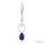 Pear Shape Bezel Set Gemstone Huggie Fashion Earrings