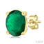 Oval Shape Gemstone Stud Earrings