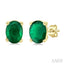 Oval Shape Gemstone Stud Earrings