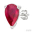 Pear Shape Gemstone Stud Earrings
