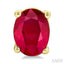 Oval Shape Gemstone Stud Earrings