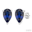Pear Shape Gemstone Stud Earrings