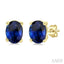 Oval Shape Gemstone Stud Earrings