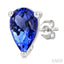 Pear Shape Gemstone Stud Earrings