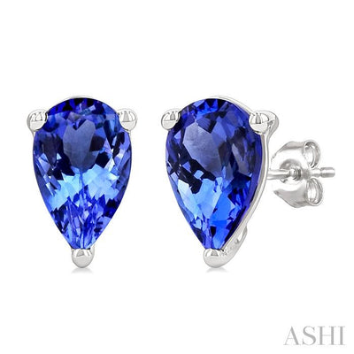 Pear Shape Gemstone Stud Earrings