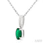 Oval Shape Gemstone Solitaire Pendant