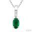 Oval Shape Gemstone Solitaire Pendant