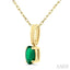 Oval Shape Gemstone Solitaire Pendant