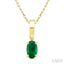 Oval Shape Gemstone Solitaire Pendant