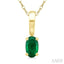 Oval Shape Gemstone Solitaire Pendant
