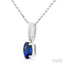 Oval Shape Gemstone Solitaire Pendant